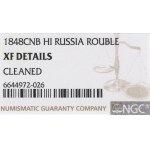 Russia, Nicholas I, Roubl 1848 HI - NGC XF Details