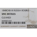 Russia, Nicholas I, Roubl 1848 HI - NGC UNC Details