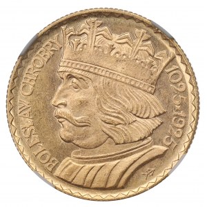 II RP, 10 zloty 1925 Chrobry - NGC MS65