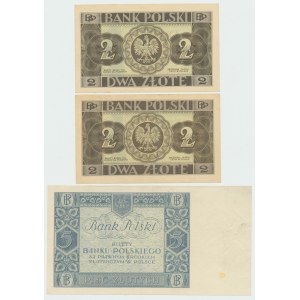 II RP, 5 zloty 1930 CK and 2 zloty 1936 AE, BH - set of 3 pcs