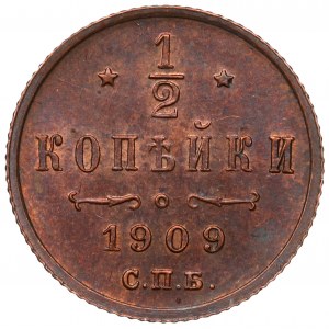 Russia, Nicholas II, 1/2 kopeck 1909
