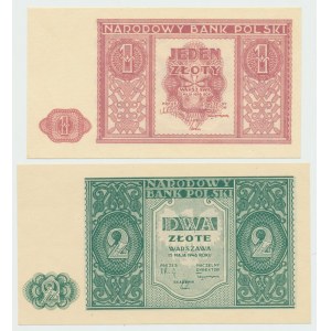 PRL, 1-2 złoty 1946 - set of 2 pcs