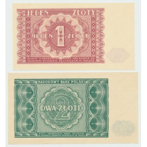 PRL, 1-2 złoty 1946 - set of 2 pcs