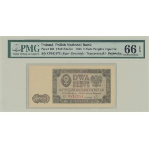 PRL, 2 złote 1948 CF - PMG 66 EPQ