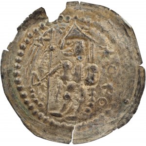 Bolislaus V, Bracteat - knight with standard