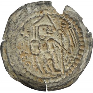 Bolislaus V, Bracteat - knight with standard