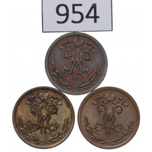 Rusko, Mikuláš II, sada 1/2 kopejky 1897-1913