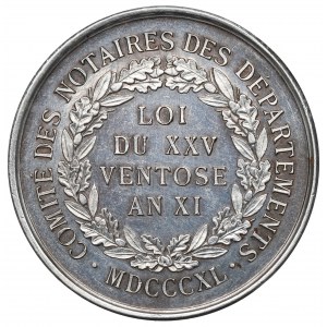 Francia, Medaglia dei notai 1840