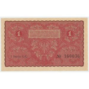 II RP, 1 marka polska 1919 I SERIA GC