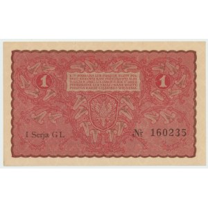 II RP, 1 marka polska 1919 I SERIA GL