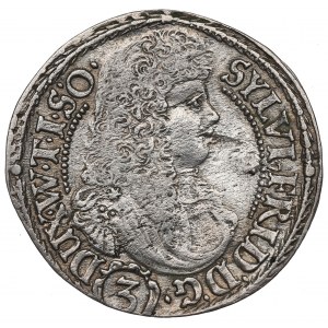 Śląsk, Księstwo Oleśnickie, Sylwiusz Fryderyk, 3 krajcary 1676, Oleśnica