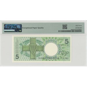 IIIRP, 5 złotych 1990 - A - PMG 67EPQ