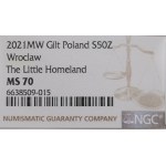 III RP, 50 złotych 2021 Wrocław Mała Ojczyzna - NGC MS70