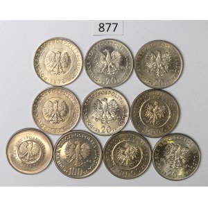 PRL i III RP, Zestaw 10-20.000 złotych 1969-94
