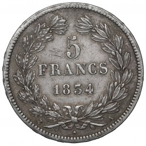 France, 5 francs 1834 A