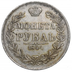 Poland under Russia, Nicholas I, Rouble 1844 MW, Warsaw