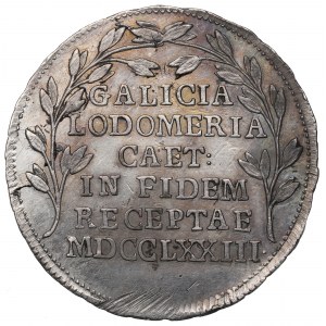 1773 Token The annexation of Galicia and Lodomeria to the Austrian Empire.