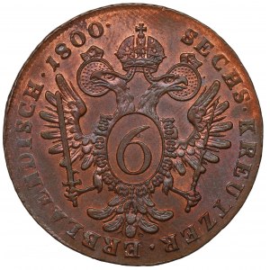 Austria, Franz II, 6 kreuzer 1800 B