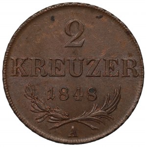 Austria, 2 kreuzer 1848