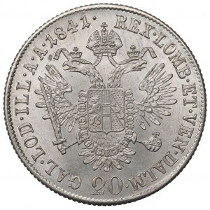 Austria, Ferdinand I, 20 kreuzer 1841, Vienna