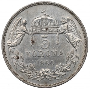Hungary, Franz Joseph, 5 korona 1900