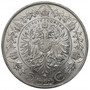 Austria, Franz Joseph, 5 corona 1907