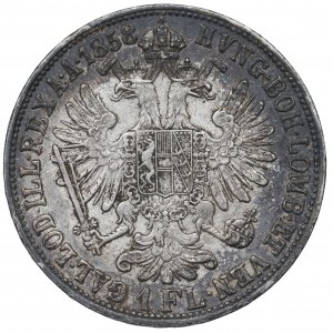 Austria, Franz Joseph I, 1 florin 1858 V