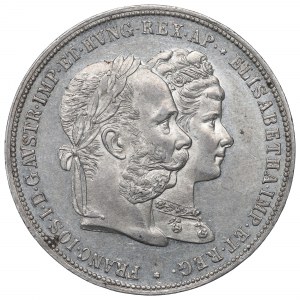 Austria, Franz Joseph I, 2 gulden 1879 - silver wedding