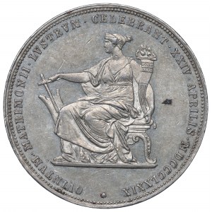 Austria, Franz Joseph I, 2 gulden 1879 - silver wedding