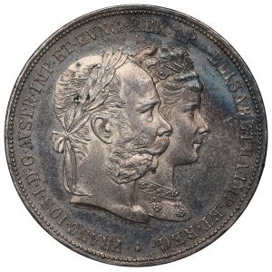 Austria, Franz Joseph I, 2 gulden 1879 - silver wedding