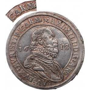 Austria, Maximilian III, Thaler 1618, Hall