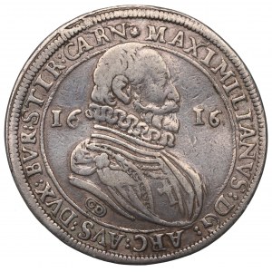 Austria, Maximilian III, Thaler 1616, Hall
