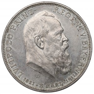 Germany, Bayern, 5 mark 1911