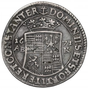 Germany, Mansfeld-Bornstedt, 1/3 thaler 1671