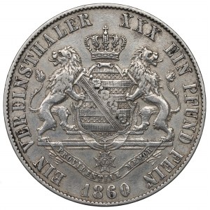 Germany, Saxony, Thaler 1860