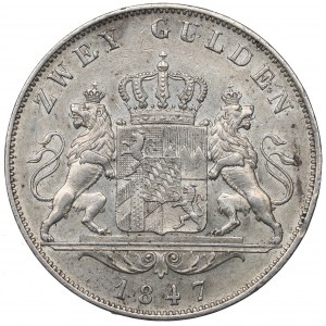 Germany, Bayern, 2 gulden 1847