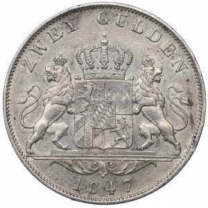 Germany, Bayern, 2 gulden 1847