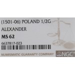 Alexander the Jagellon, Halfgroat without date, Cracow - NGC MS62