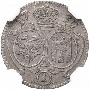 Germany, Montfort, 1 kreuzer 1732 - NGC AU58