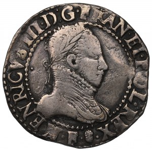 France, Henri III, 1/2 franc 1585 F, Angers