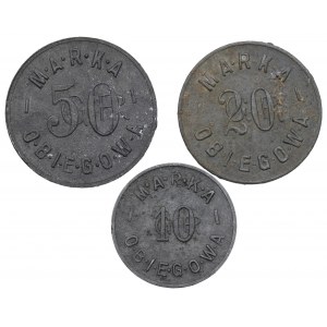 II Republic of Poland, lot of 10, 20 and 50 groschen, 10th Ulanen Regiment, Bialystok
