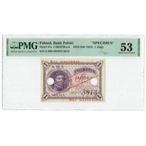 II Republic of Poland, 1 zloty 1919 - PMG 63