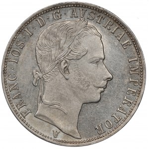 Austria-Hungary, Franz Joseph I, 1 florin 1860 V