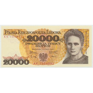 PRL, 20,000 zlotys 1989 AK