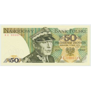 PRL, 50 złotych 1975 BE - 0000132 - z drugiej paczki bankowej !