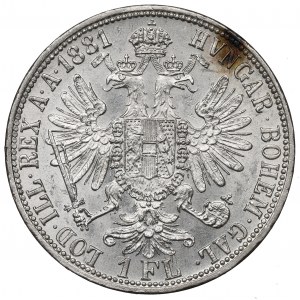 Austria, Franz Joseph I, 1 florin 1881