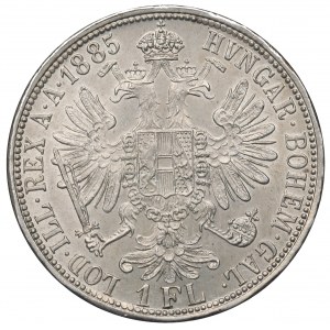 Austria, Franz Joseph I, 1 florin 1885