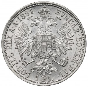 Austria, Franz Joseph, 1 florin 1891