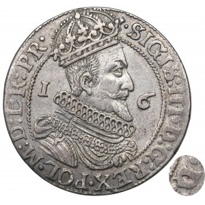 Sigismund III, 18 groschen 1624, Danzig - date overstriked