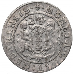 Sigismund III, 18 groschen 1624, Danzig - date overstriked